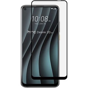 Mobigear Premium HTC Desire 20 Pro Panzerglas Gehärtetes Glas Displayschutz - Hüllenfreundlich - Schwarz