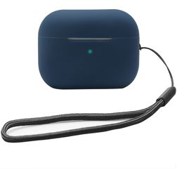 Mobigear Lanyard Apple AirPods Pro 2 Hülle Flexibles Silikon - Dunkelblau