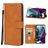 Mobigear Wallet Motorola Moto G200 5G Hülle Klapphülle Geldbörse - Braun