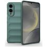 Mobigear Bumpy Samsung Galaxy S25 Edge Hülle Flexibles TPU Backcover - Grün