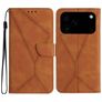 Mobigear Stitch iPhone 17 Pro Max Hülle Klapphülle Geldbörse - Braun