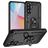Mobigear Armor ring Samsung Galaxy A36 Hülle Hardcase Backcover Stoßfest mit Ringhalter - Schwarz