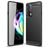 Mobigear Brushed Slim Motorola Edge 20 Hülle Flexibles TPU Backcover - Schwarz
