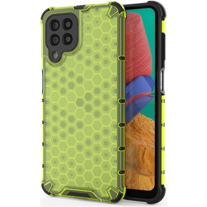 Mobigear Honeycomb Samsung Galaxy M33 Hülle Hardcase Backcover Stoßfest - Grün
