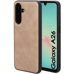 Mobiparts Classic Samsung Galaxy A26 MagSafe TPU / Kunstleder Backcover - Moonstone Beige