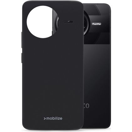 Mobilize Rubber Gelly POCO F7 Pro Hülle Flexibles TPU Backcover - Schwarz