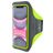 Mobiparts Comfort Fit Handyhalterung Joggen iPhone 11 Sporthülle Neopren Sportarmband - Neon Green