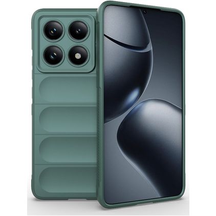 Mobigear Bumpy Xiaomi 14T Pro Hülle Flexibles TPU Backcover - Grün