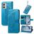 Mobigear Butterfly Motorola Moto E13 Klapphülle Portemonnaie - Blau
