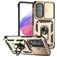 Mobigear Armor Ring Cam Slide Samsung Galaxy A54 Hülle Hardcase Backcover Stoßfest mit Ringhalter und Kamera Slider - Gold