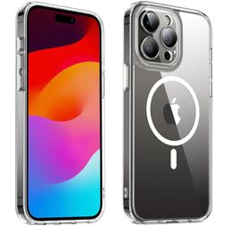 Valenta Trend iPhone 15 Pro Max MagSafe Hülle Hardcase Backcover - Transparent / Weiß
