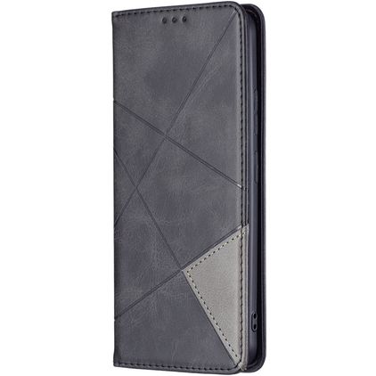 Mobigear Rhombus Slim POCO M4 Pro 5G Hülle Klapphülle - Schwarz