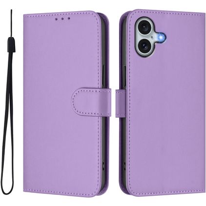 Mobigear Urban Wallet iPhone 16 Plus Hülle Klapphülle Geldbörse - Lila