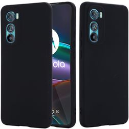 Mobigear Rubber Touch Motorola Edge 30 Silikon Hülle Backcover - Schwarz