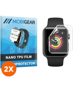 Mobigear Apple Watch - 42 mm Hydrogel-TPU Displayschutz - Hüllenfreundlich (2er Pack)