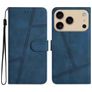 Mobigear Stitch iPhone 17 Pro Hülle Klapphülle Geldbörse - Blau