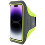 Mobiparts Comfort Fit Handyhalterung Joggen iPhone 14 Pro Sporthülle Neopren Sportarmband - Neon Green