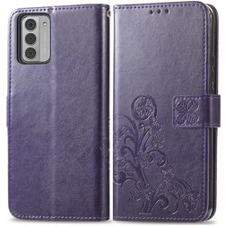 Mobigear Clover Nokia G42 Hülle Klapphülle Geldbörse - Lila