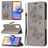 Mobigear Butterfly POCO M3 Pro Hülle Klapphülle Geldbörse - Grau