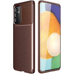 Mobigear Racing Samsung Galaxy A82 5G Hülle Flexibles TPU Backcover - Braun