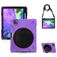 Mobigear SureGrip XGuard iPad Pro 11 Zoll (2021) Hülle Kunststoff,Silikon Backcover + Stifthalter + Schulterträger + Ständer - Schwarz / Lila