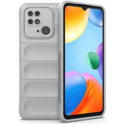 Mobigear Bumpy Xiaomi Redmi 10C Hülle Flexibles TPU Backcover - Grau