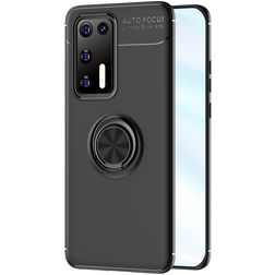 Mobigear Armor Ring Huawei P40 Hülle Flexibles TPU Backcover Stoßfest mit Ringhalter - Schwarz