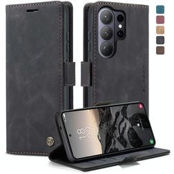 CaseMe 013 Samsung Galaxy S26 Ultra Hülle Klapphülle Geldbörse - Schwarz