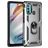 Mobigear Armor Ring Motorola Moto G60 Hülle Hardcase Backcover Stoßfest mit Ringhalter - Silber
