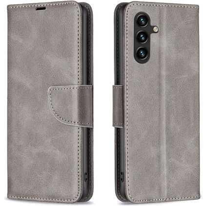 Mobigear Excellent Samsung Galaxy A56 Hülle Klapphülle Geldbörse - Grau