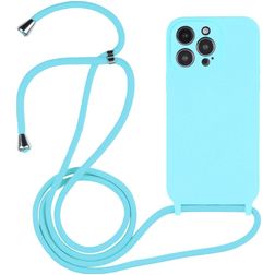Mobigear Lanyard iPhone 14 Pro Max Silikon Handykette - Blau