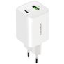 Mobiparts GaN Dual USB / USB-C Ladegerät Power Delivery 45W - Weiß
