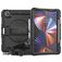 Mobigear SureGrip Xtreme iPad Pro 12.9 Zoll (2020) Hülle Kunststoff,Silikon Backcover + Stifthalter + Schulterträger + Ständer - Schwarz
