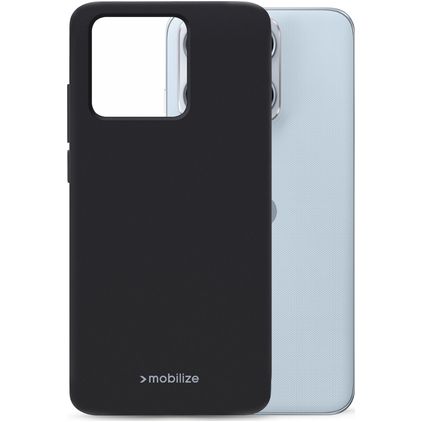 Mobilize Rubber Gelly Motorola Edge 70 Max Hülle Flexibles TPU Backcover - Schwarz