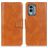 Mobigear Classy Nokia X30 Hülle Klapphülle Geldbörse - Cognac