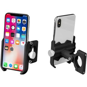 Mobigear AluGrip Fahrradhalterung / Motorradhalterung Lenkerhalterung Klemme Universal - Schwarz
