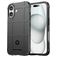 Mobigear Rugged Shield iPhone 16 Plus Hülle Flexibles TPU Backcover Stoßfest - Schwarz