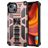 Mobigear Armor Stand iPhone 13 Pro Max Hülle Hardcase Backcover Stoßfest mit Ständer - Roségold