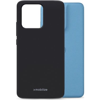 Mobilize Rubber Gelly Motorola Moto G17 Hülle Flexibles TPU Backcover - Schwarz