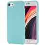 Mobigear Rubber Touch iPhone SE (2022) Silikon Hülle Backcover - Türkis