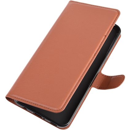 Mobigear Classic LG V60 ThinQ Hülle Klapphülle Geldbörse - Cognac