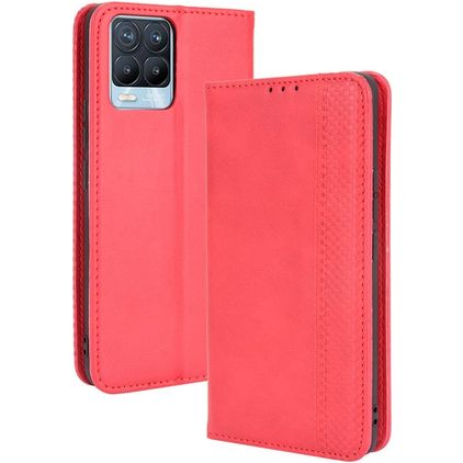Mobigear Sensation Realme 8 Hülle Klapphülle Geldbörse - Rot