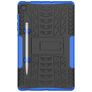 Mobigear Tire Samsung Galaxy Tab S6 Lite Stoßfeste Hardcase Hülle + Stifthalter + Ständer - Schwarz / Blau
