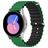 Mobigear Ocean Silikon Smartwatch Armband Dornschließe - 22 mm - Schwarz / Grün