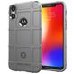 Mobigear Rugged Shield Motorola One Power Hülle Flexibles TPU Backcover Stoßfest - Grau