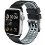 Mobigear Aero Armor Silikon Apple Watch Armband Dornschließe - 42/41/40/38 mm - Schwarz / Grau