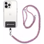 Mobigear Lanyard Universal-Handykette einstellbar - Weiß / Blau / Magenta