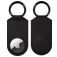 Valenta Snap Apple AirTag Hülle Echtes Leder Schlüsselanhänger - Schwarz