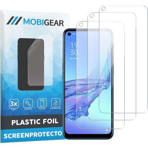 Mobigear OPPO A53 Displayschutz Schutzfolie - Hüllenfreundlich (3er Pack)