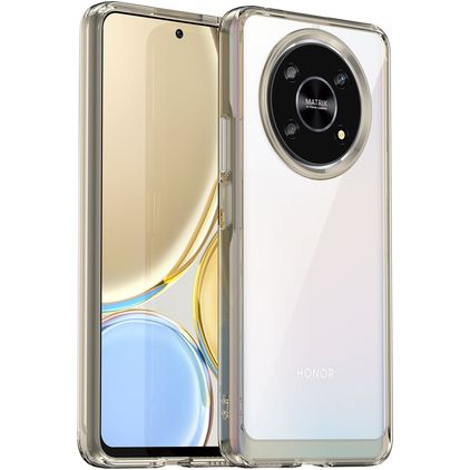 Mobigear Crystal HONOR Magic 4 Lite Hülle Hardcase Backcover - Transparent / Grau